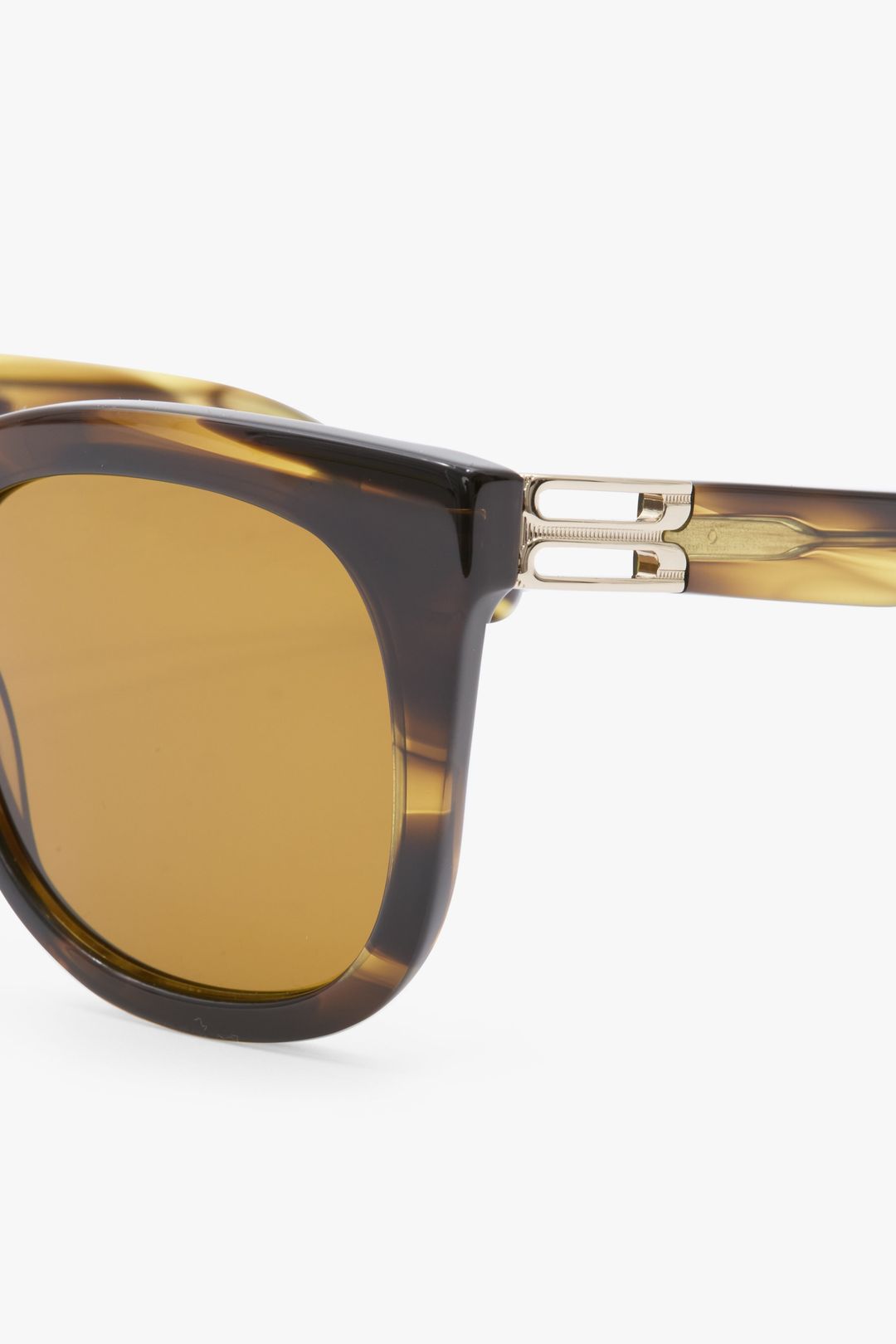Acetate Dorian Sunglasses In Striped Khaki Horn #4