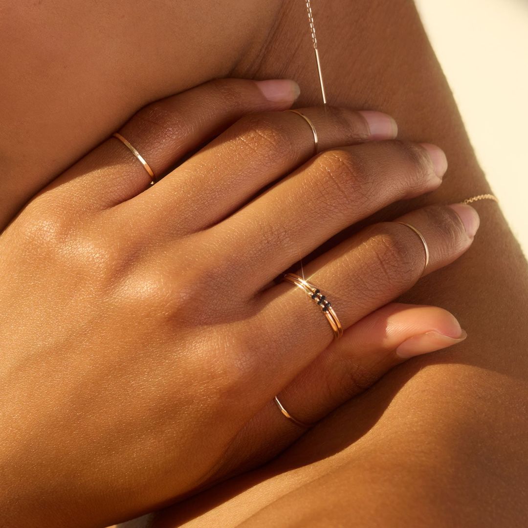 Black Diamond Petite Fairy Light Ring
