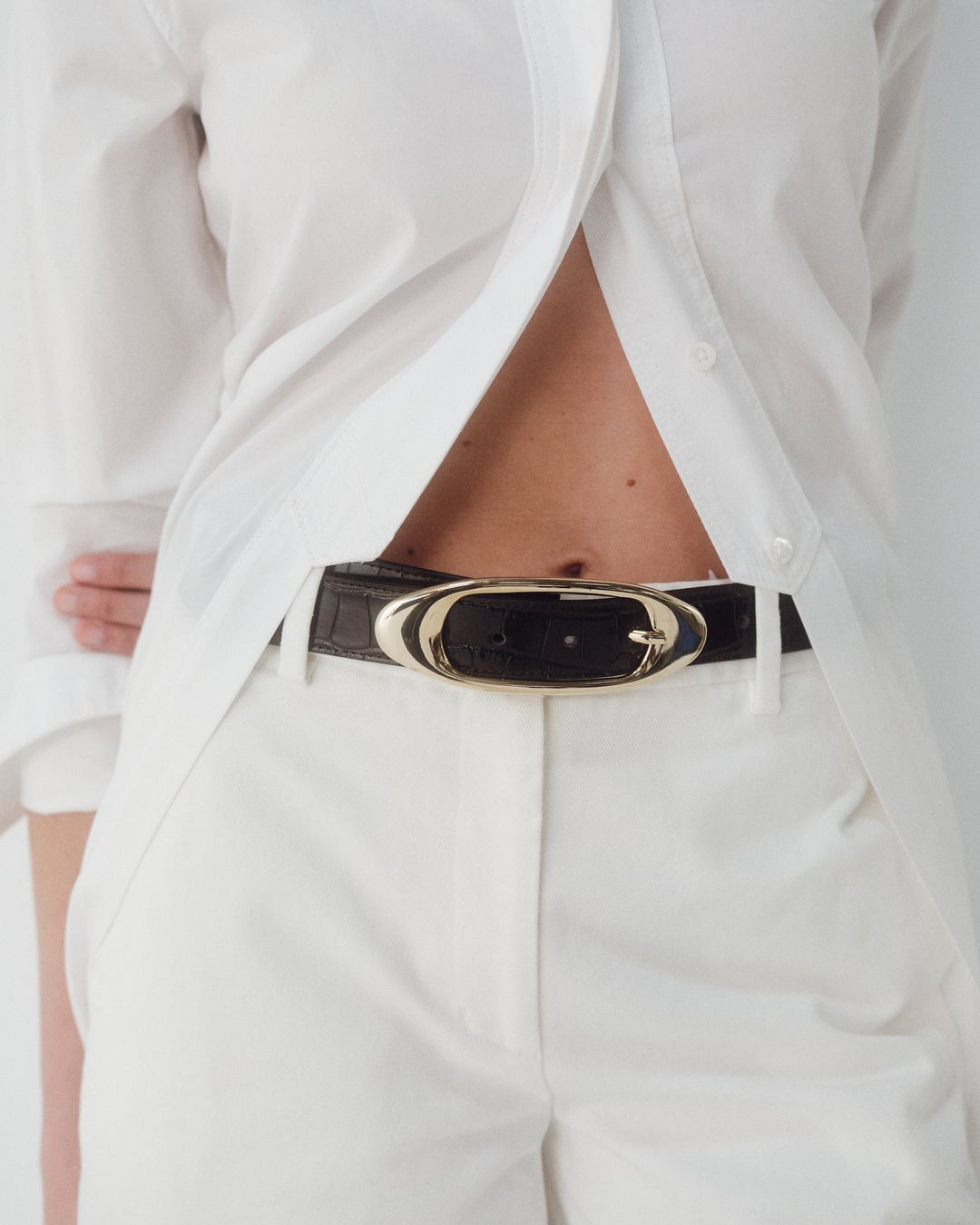 CANDICE CROCO LEATHER BELT #5