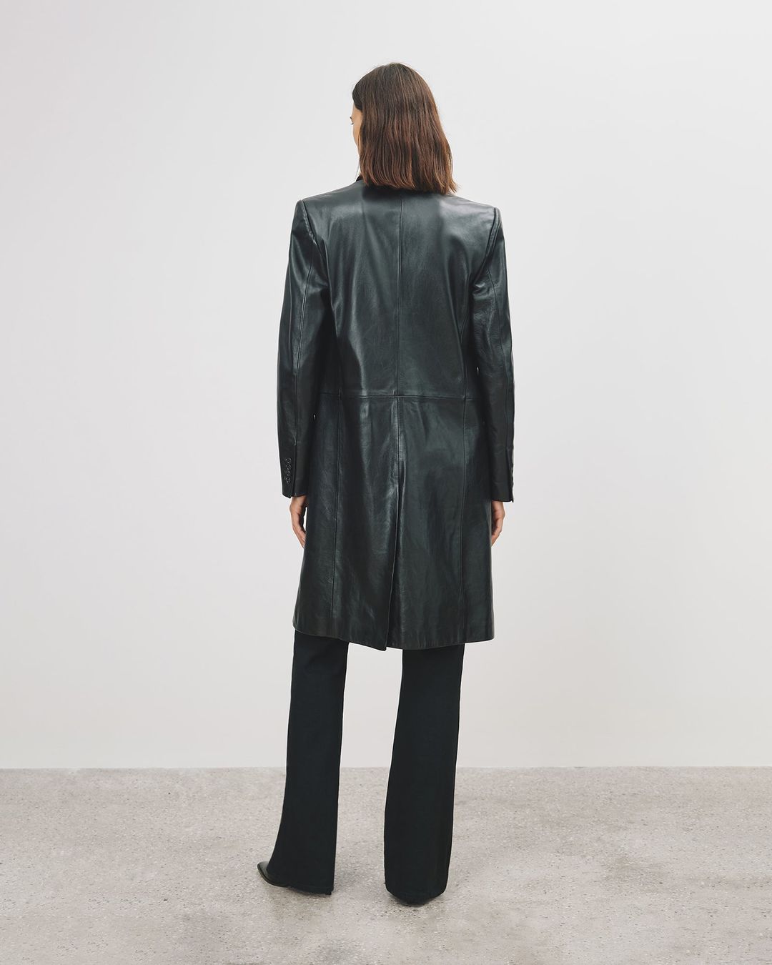GLENN LEATHER TAILORED COAT #4