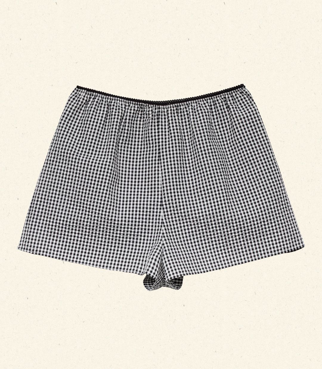 HMD -- LARENA SHORT -- NOIR LA MADDALENA GINGHAM #7