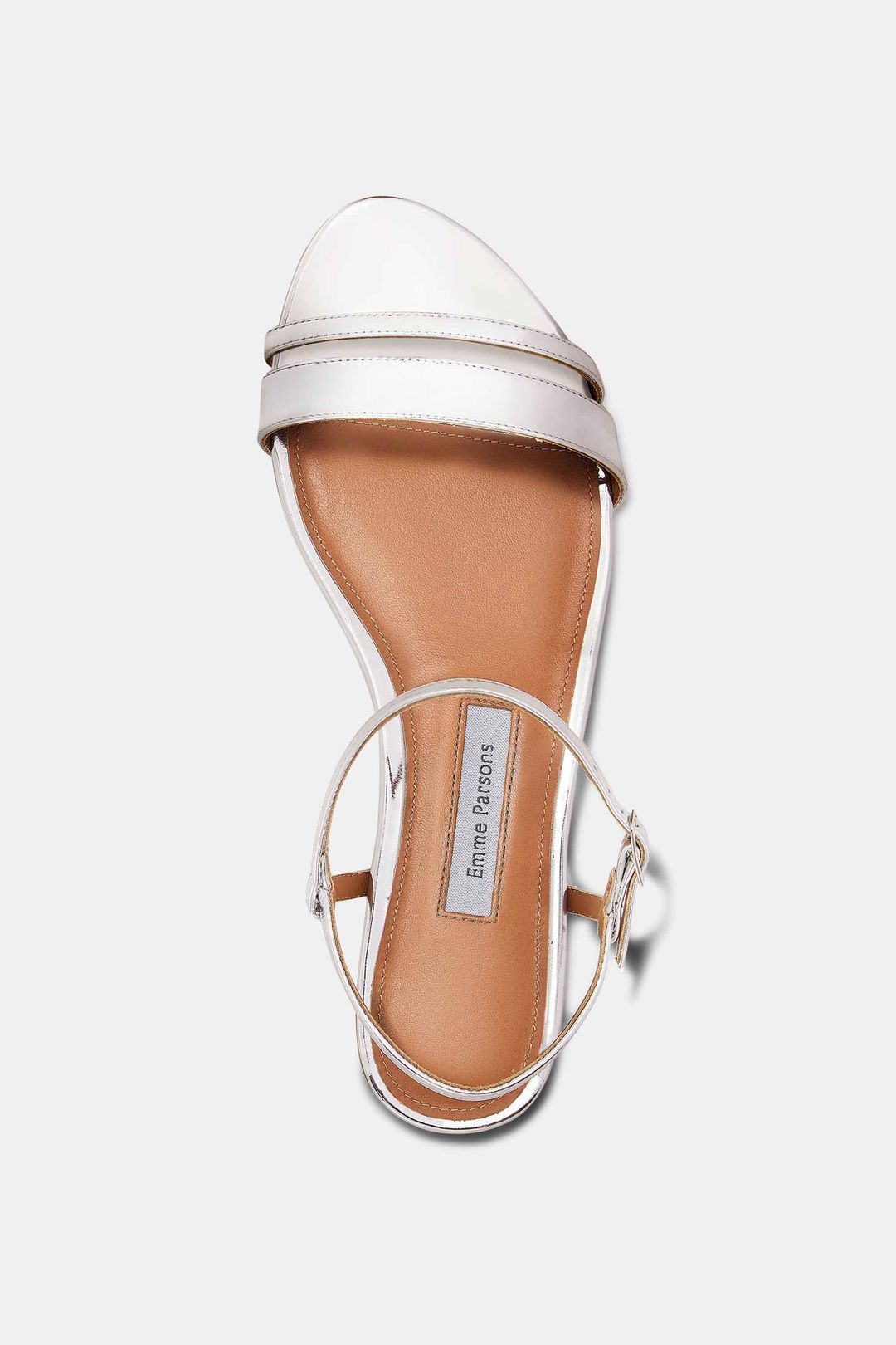 Simple Flat in Silver Mirrored Metallic — Final Sale