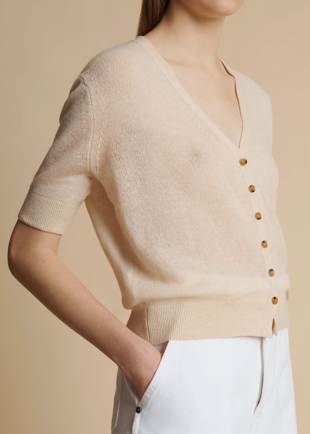The Dianna Cardigan in Custard #5