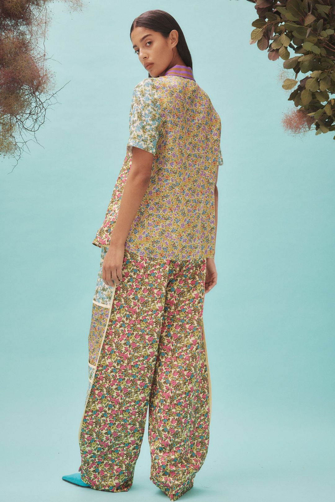 MIRABELLA SPLICED SLIM SHIRT #6
