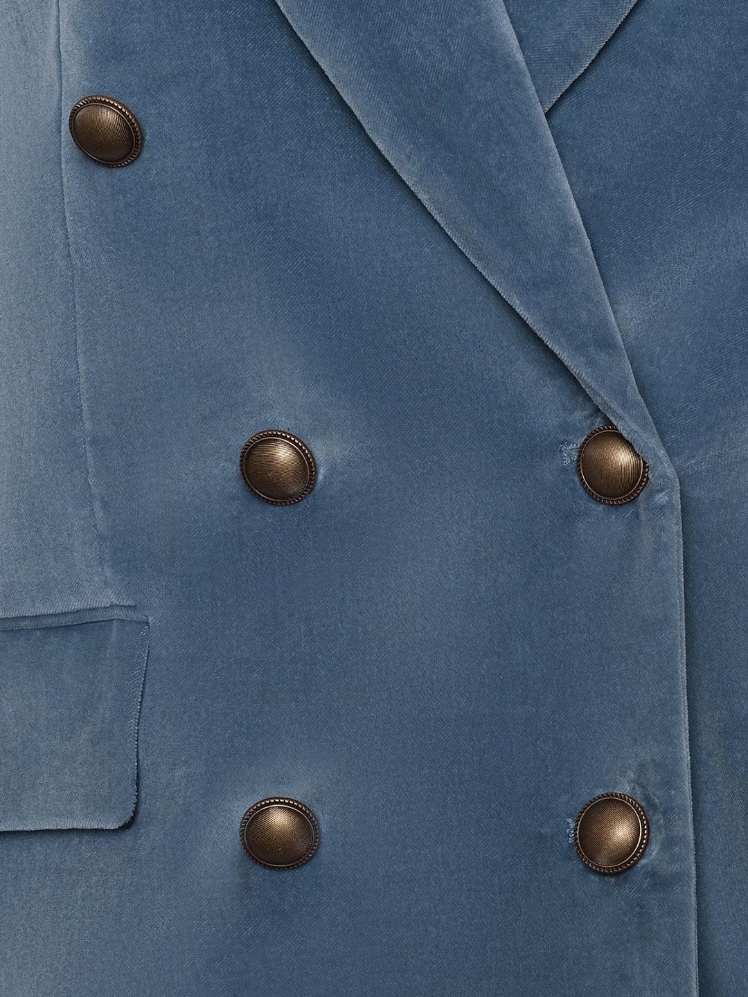 Double Breasted Slim Blazer -- Denim Blue #3