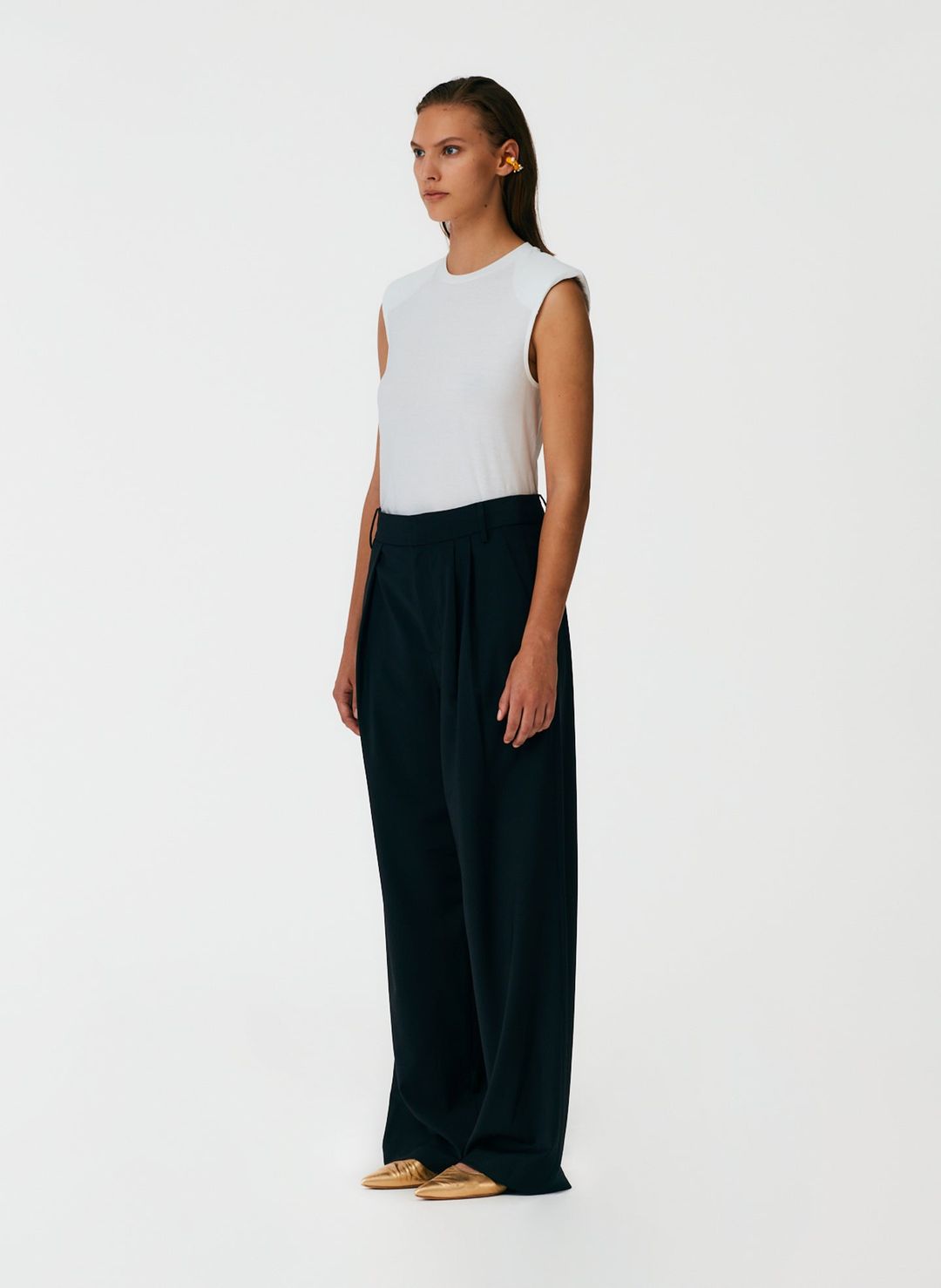 Tropical Wool Stella Pant with Removable Ankle Bands #2