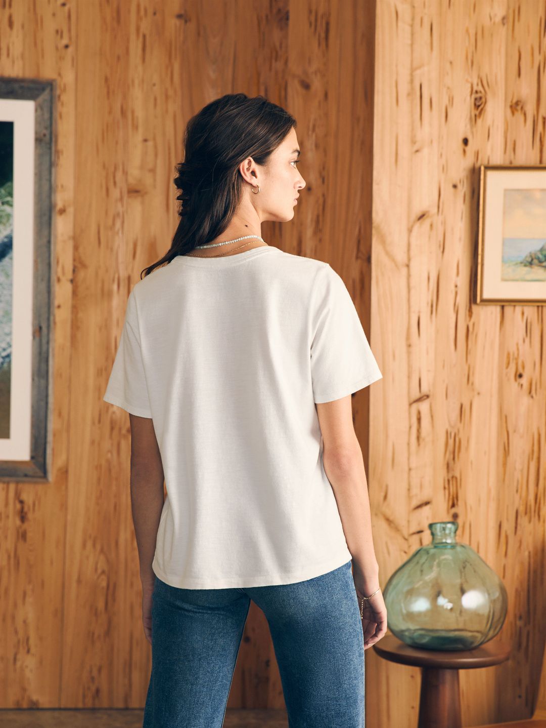 Sunwashed Crew Tee - White #6