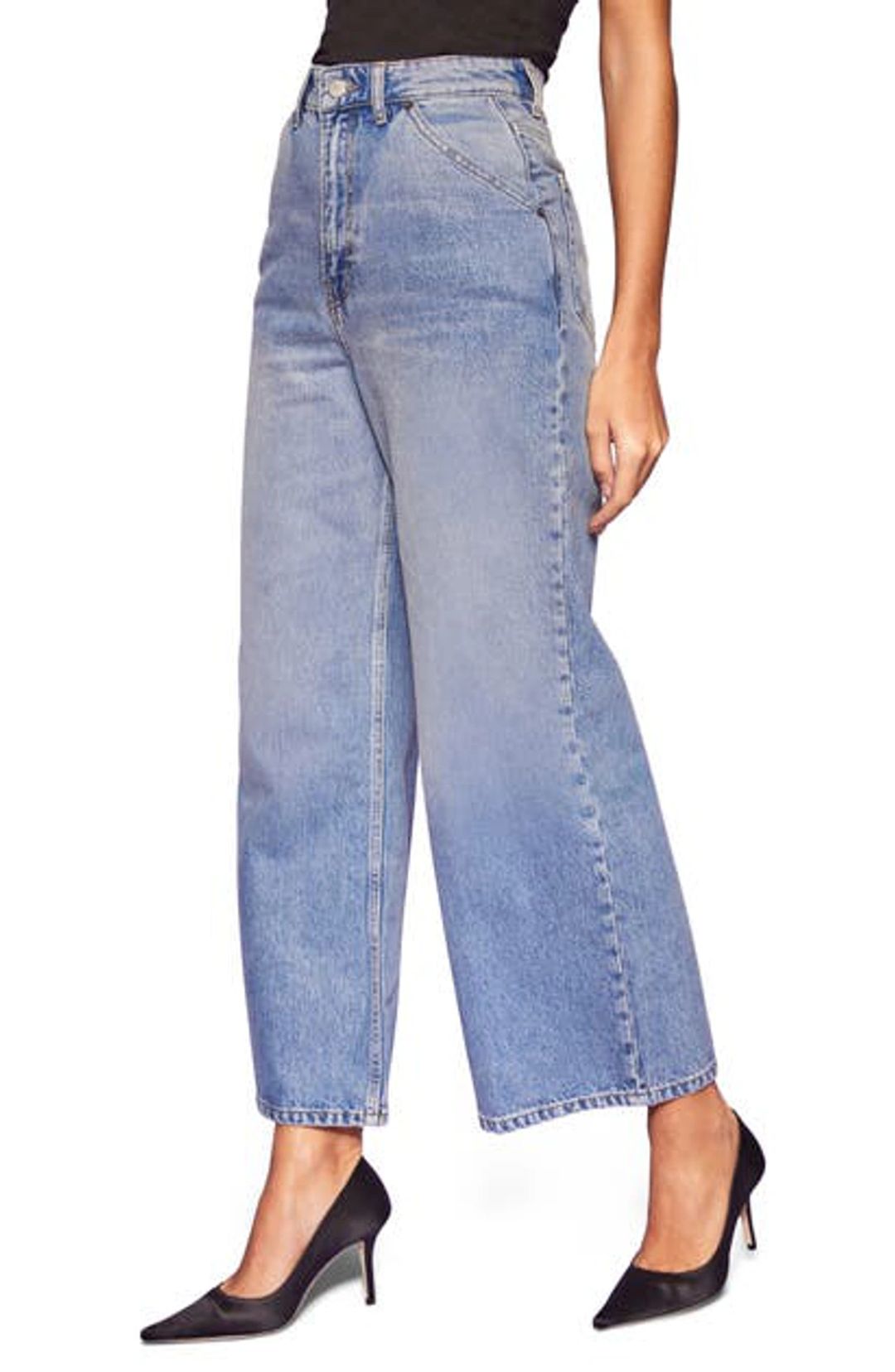 Jackie Ultra High Waist Wide Leg Jeans In Marion