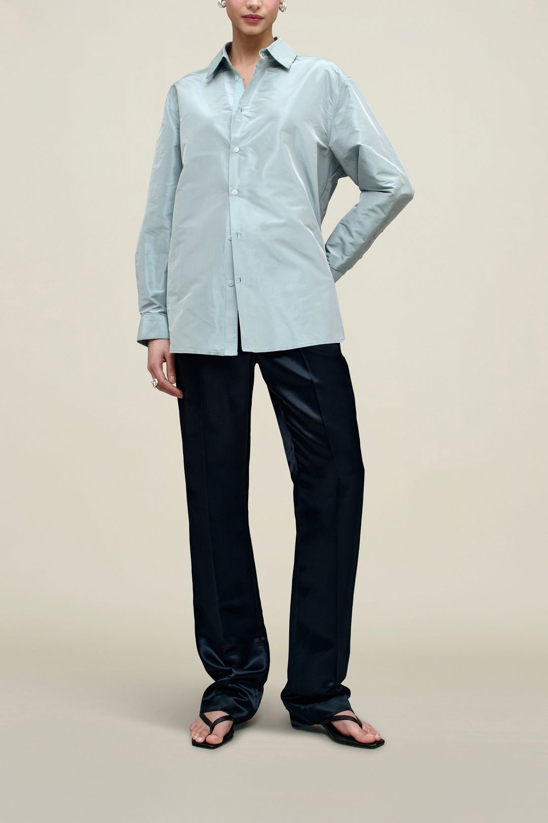 Signature Button Down in Silk Taffeta #3