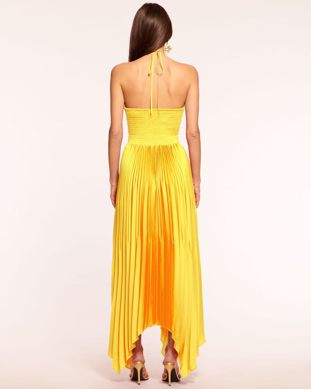 Geneva Pleated Halter Maxi Dress #8