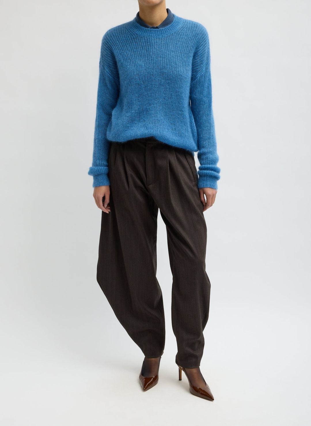 Silk Mohair Crewneck Easy Pullover #5