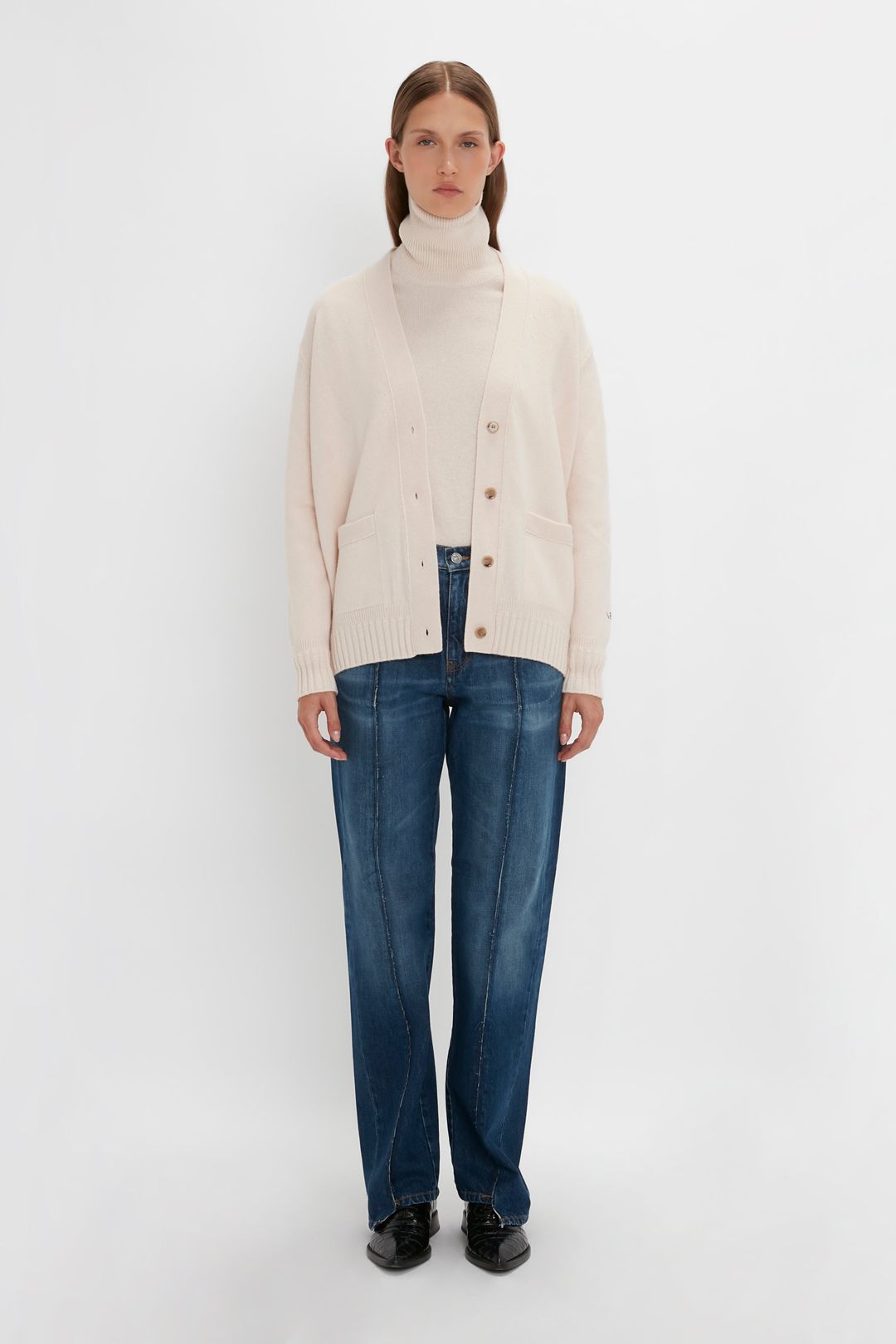 Double Layer Cardigan in Ivory