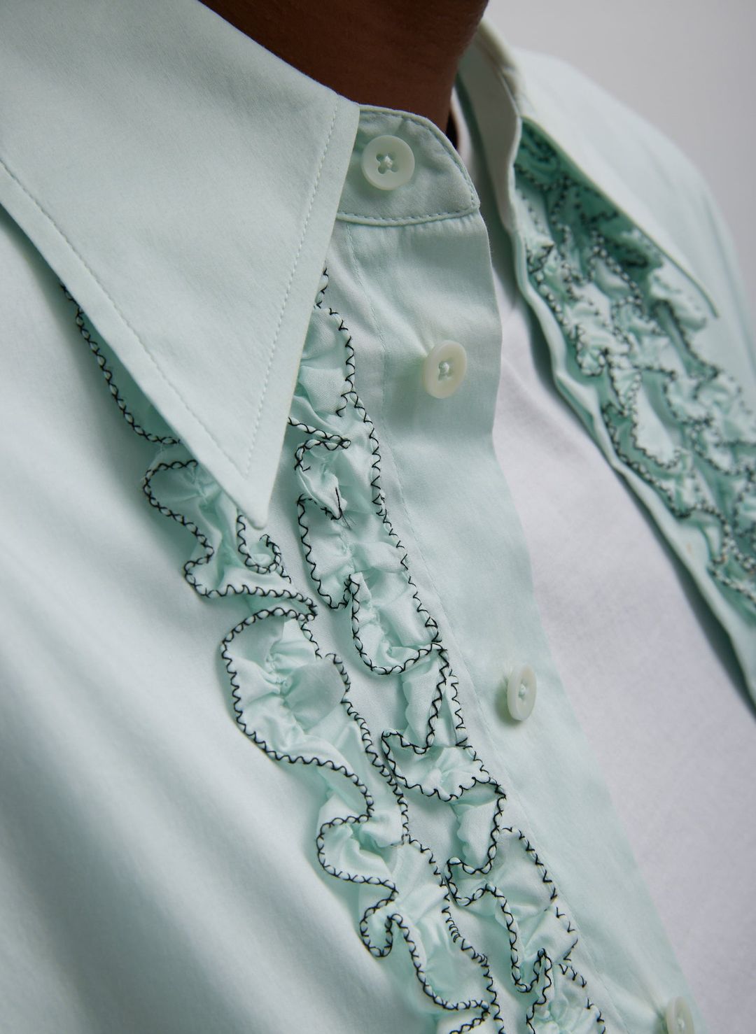 Light Weight Cotton Nylon Easy Tuxedo Shirt #5