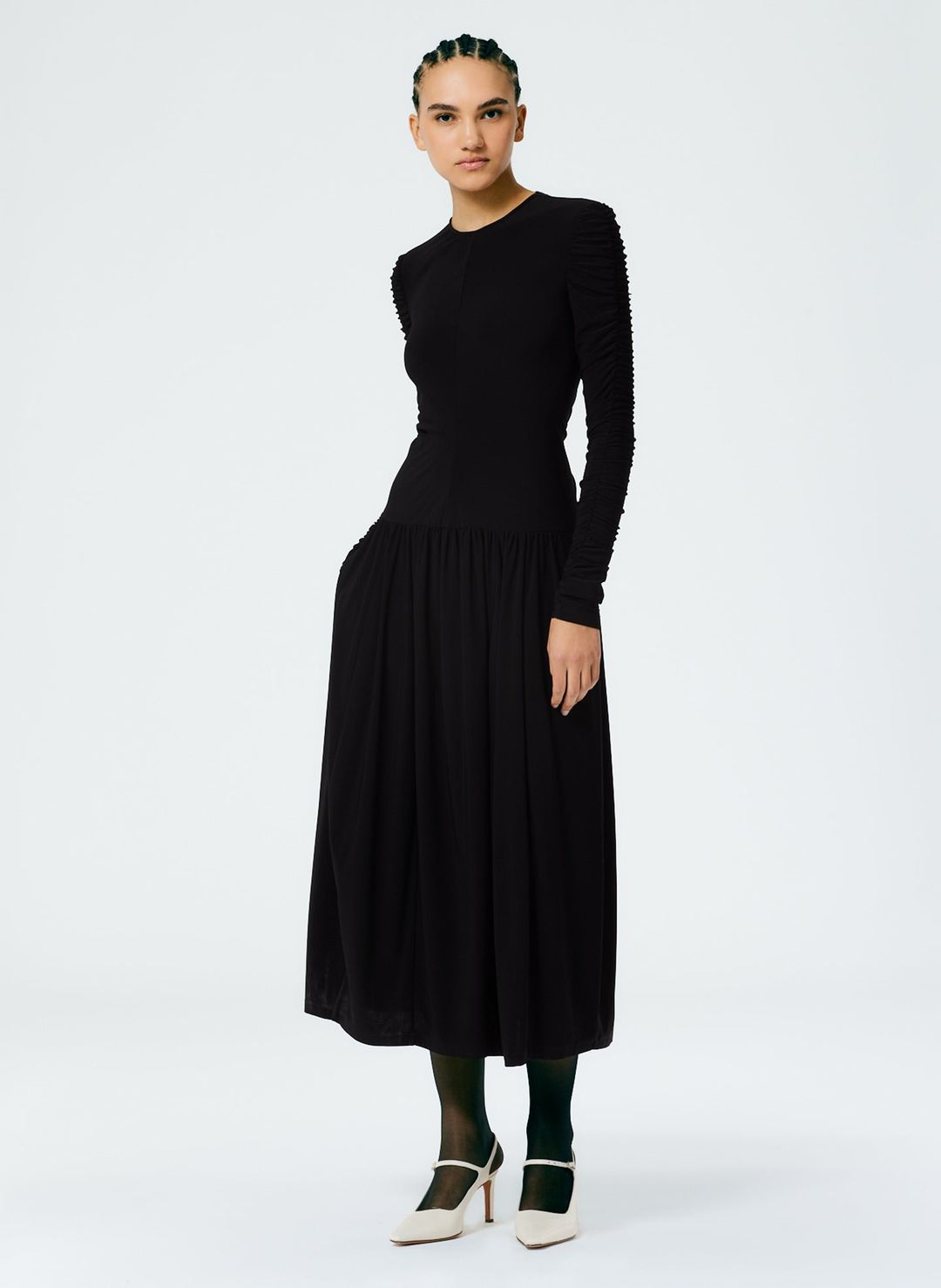 Drapey Jersey Ruched Dress