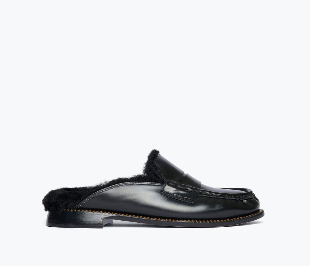 TEMI SHEARLING PENNY LOAFER MULE
