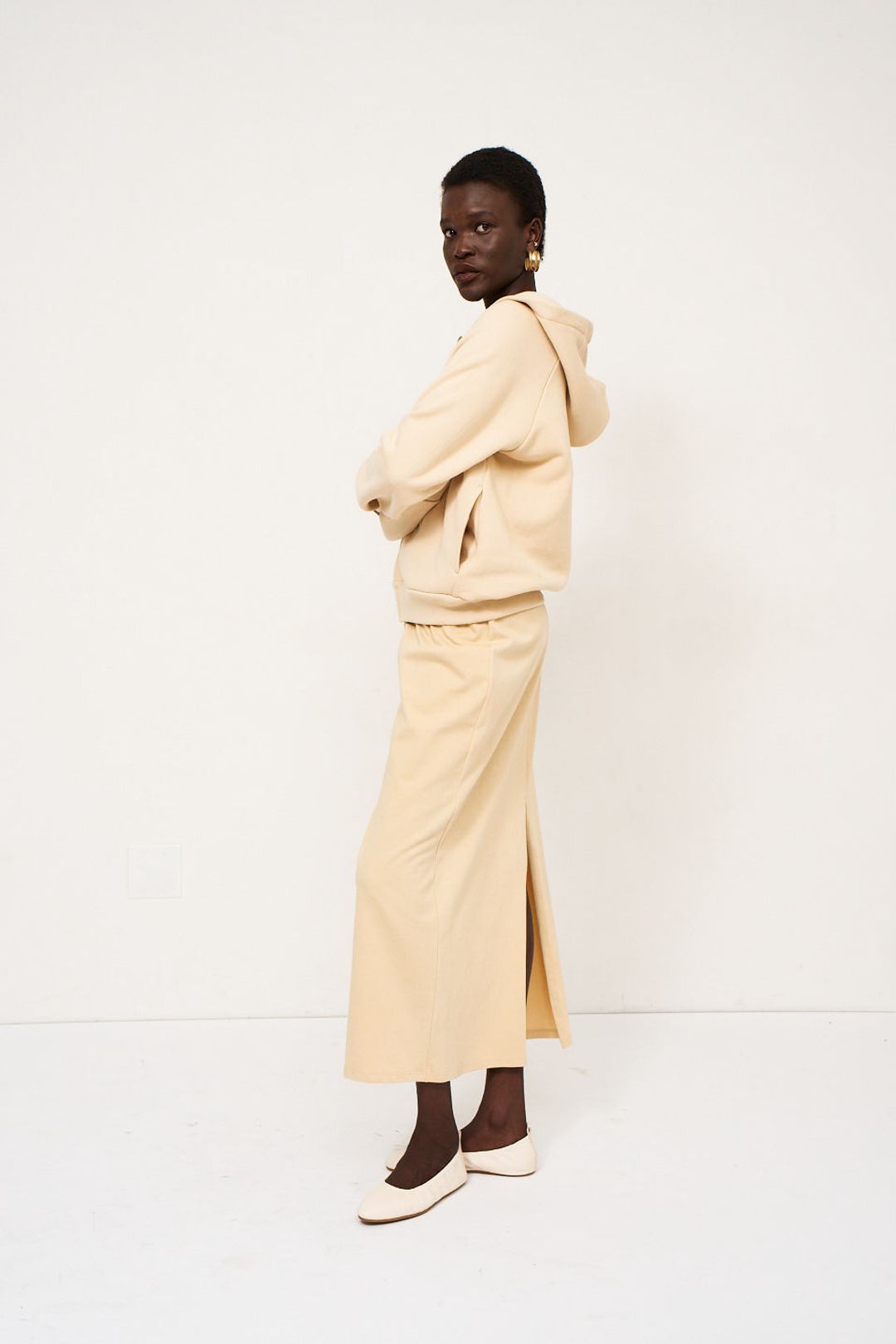 The Column Skirt in Butter