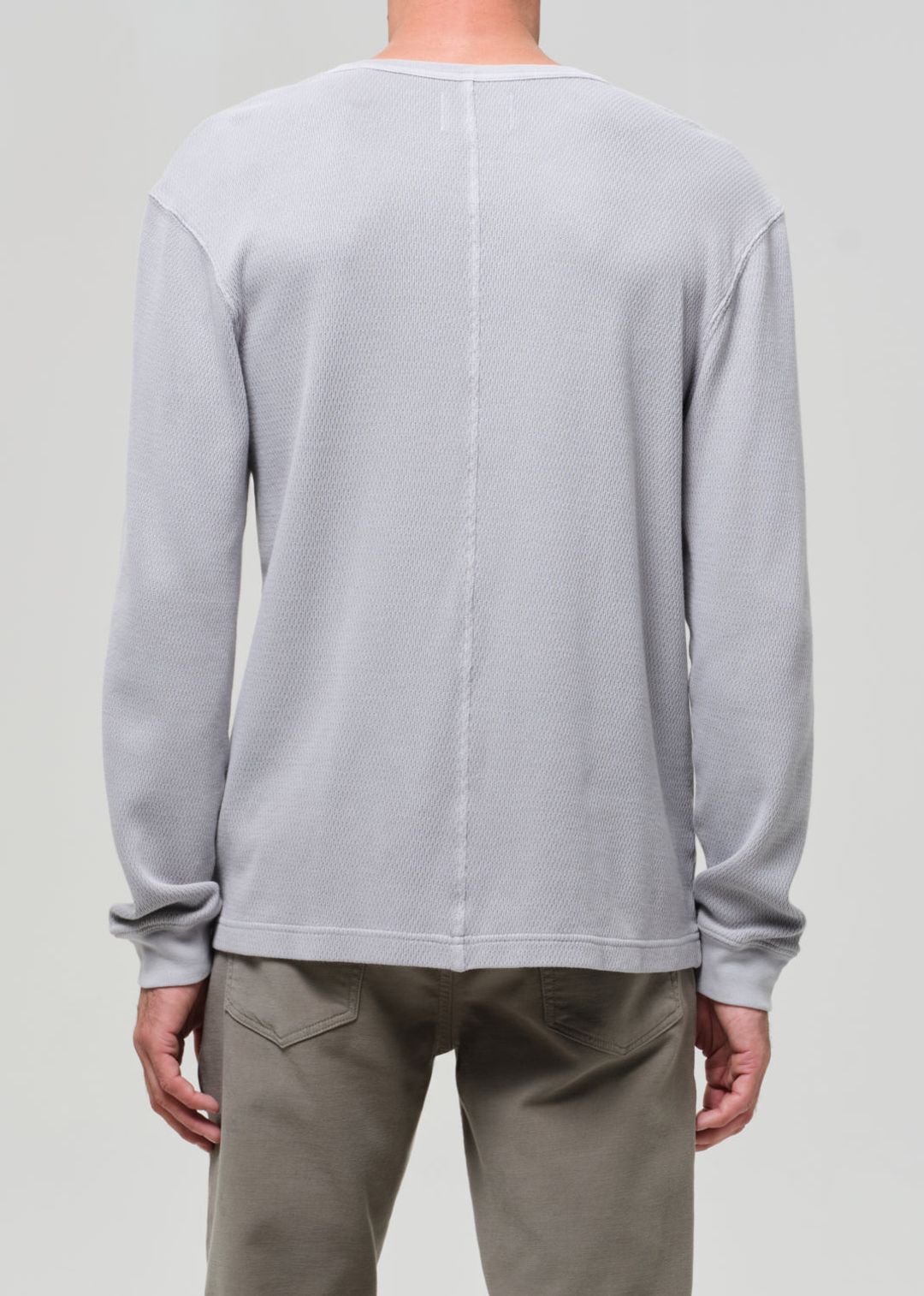 Waffle Crewneck in Stone Grey #4