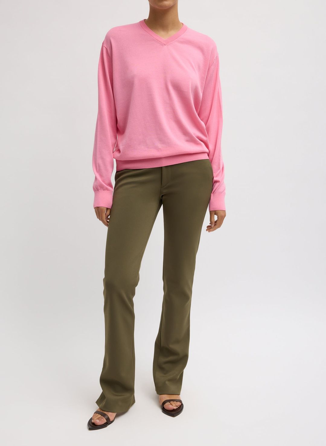 Spring Bonded Twill Elfie Trousers With Slits #8