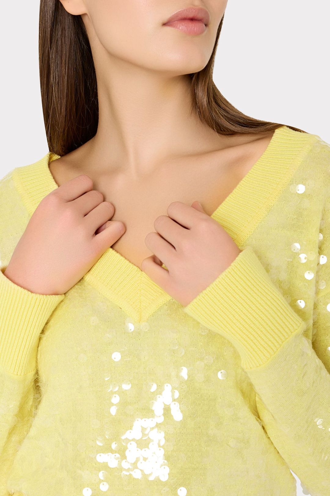 Ilaria Sequin V-Neck Sweater #3