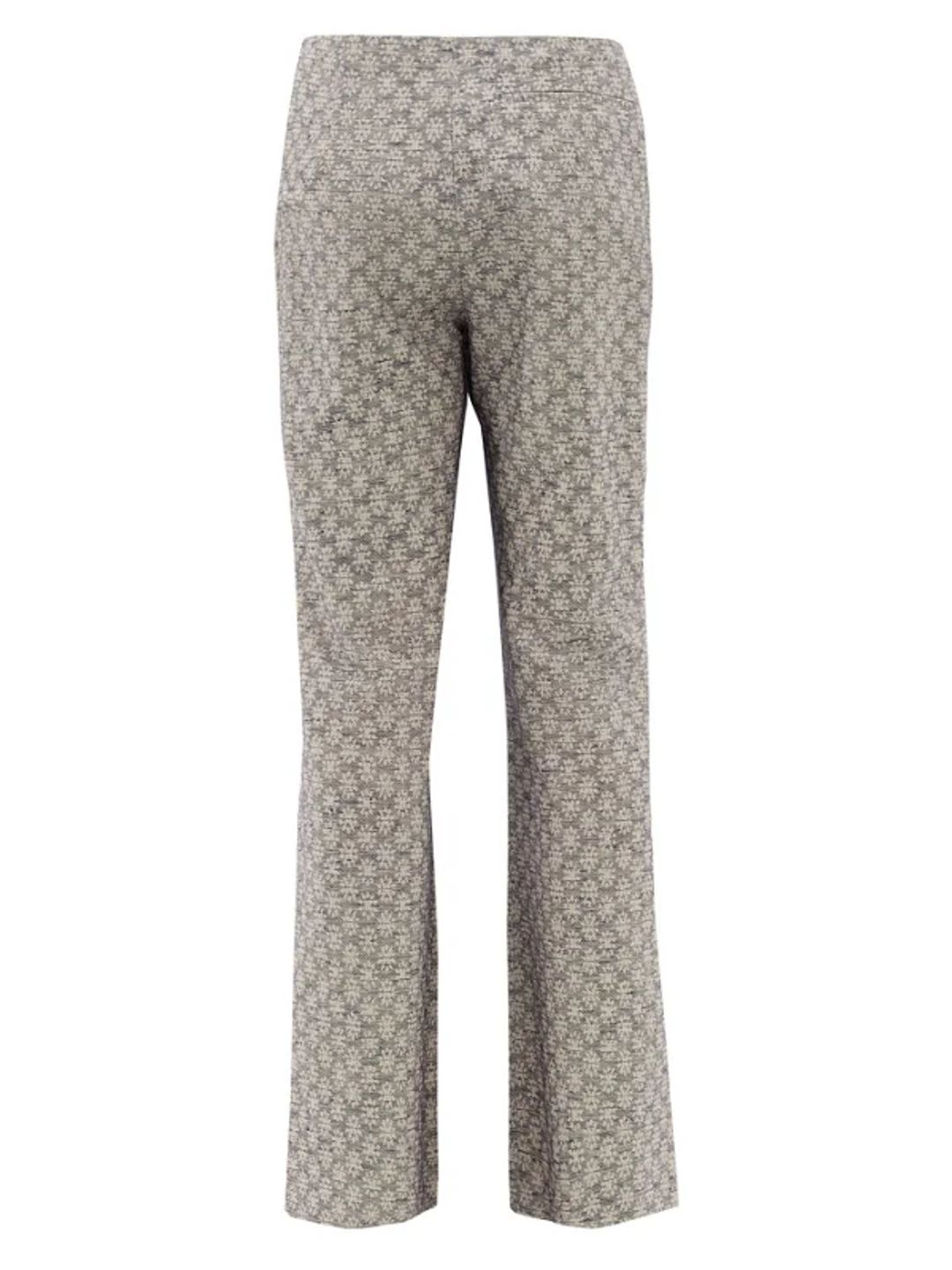 Floral-Jacquard Tweed Trousers