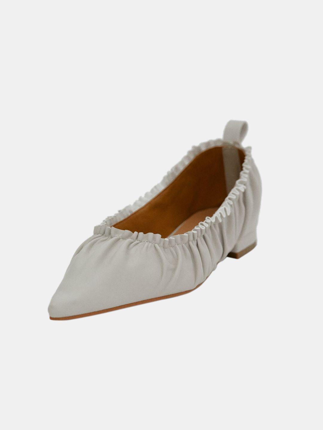 Scrunchie Ballerina Flats, Griege #4