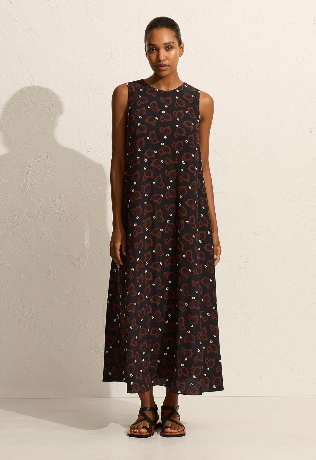 Curved Waist Midi Dress - Casablanca