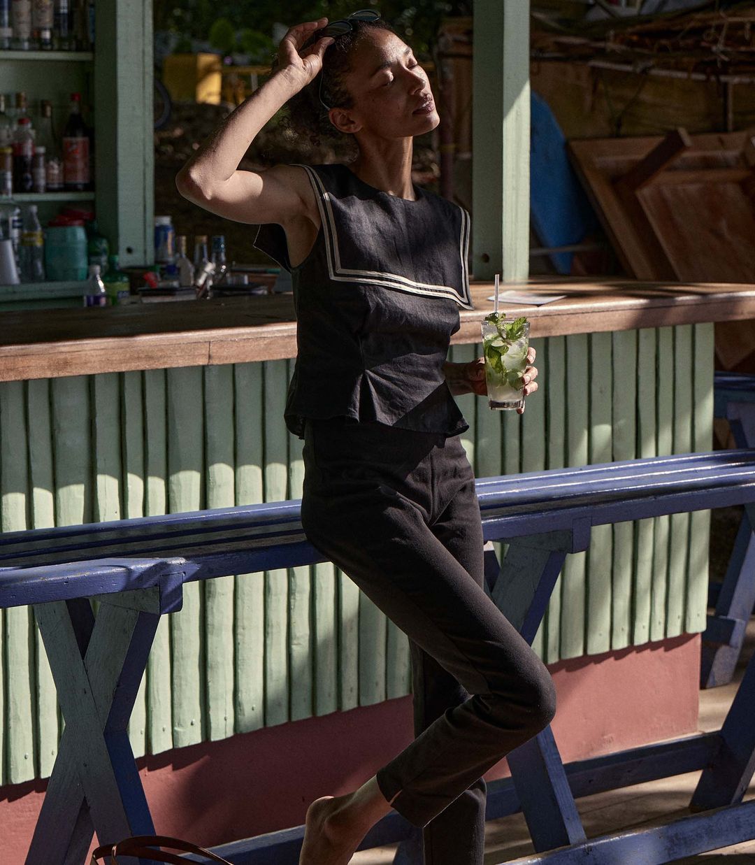 MARGIE TOP -- BLACK #7