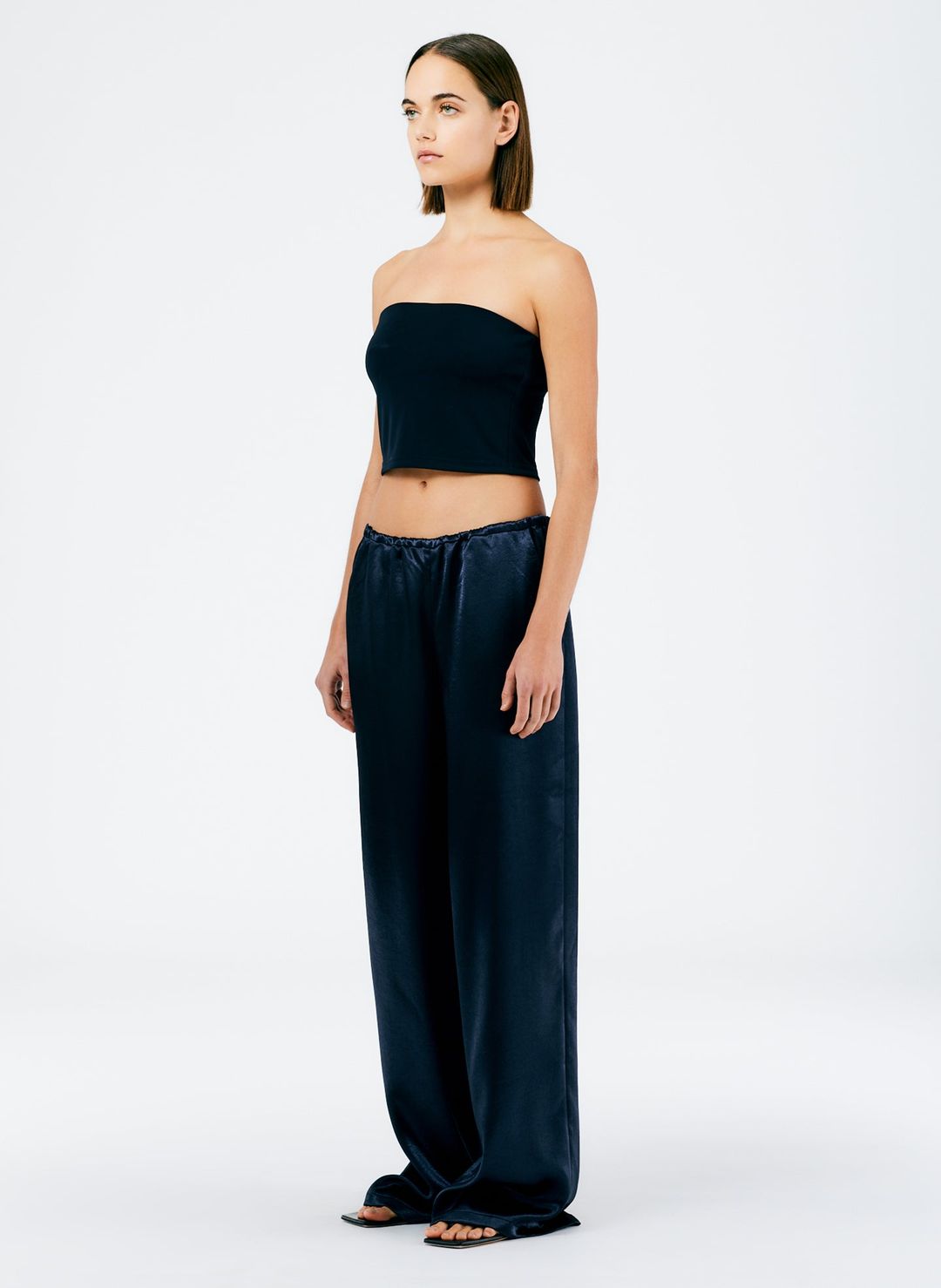 Summer Satin Wide Leg Pull On Pant #3