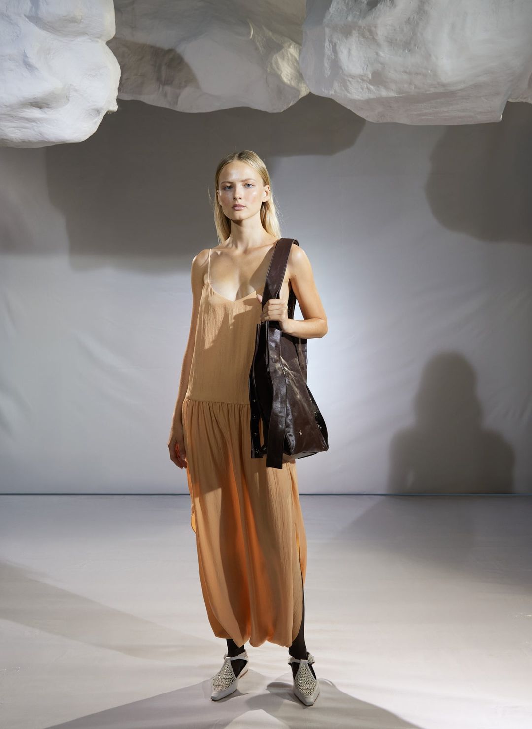 Spring Acetate Strappy Jalouise Dress #6