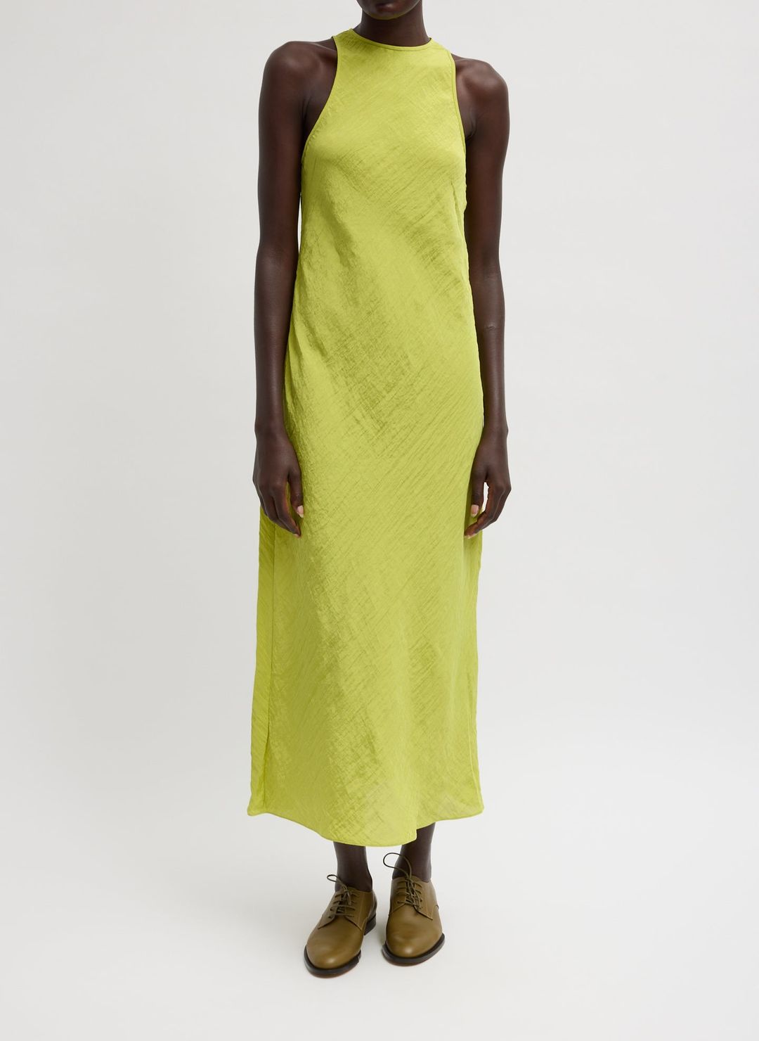 The Crinkle Slip Midi Bias Dress