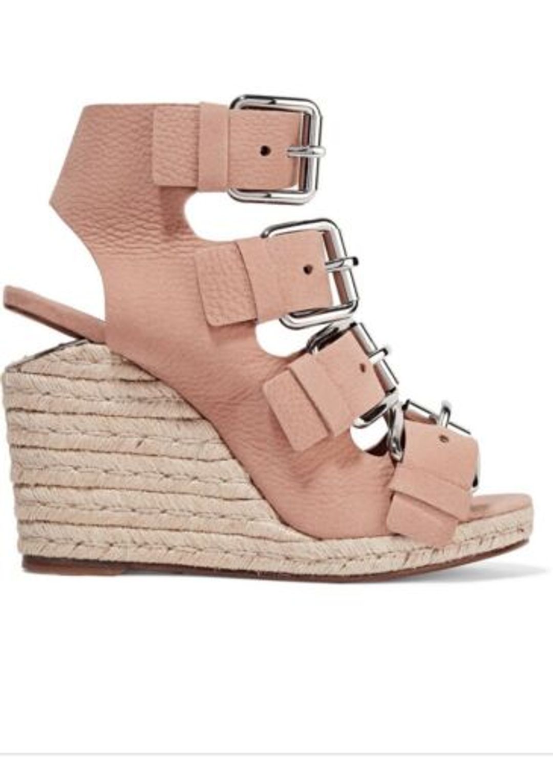 ‘JO’ BUCKLE WEDGE SANDALS/ BLUSH New!! SIZE 39 - 8.5M #6