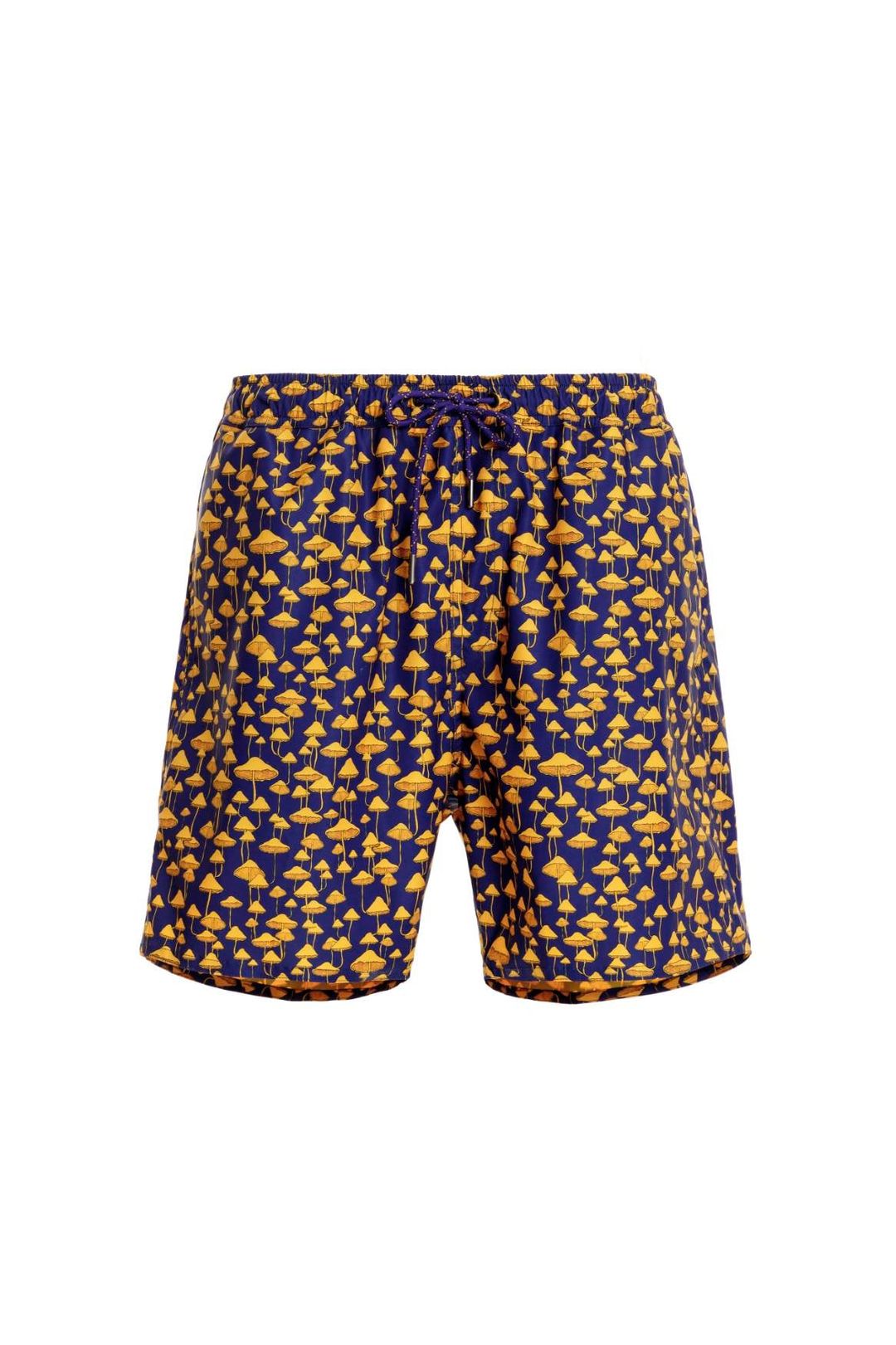 toc x agua bendita joe men's trunks in navy mushroom all over