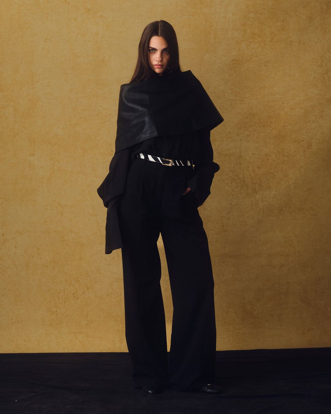 NATE CALF-HAIR LEATHER BELT #9