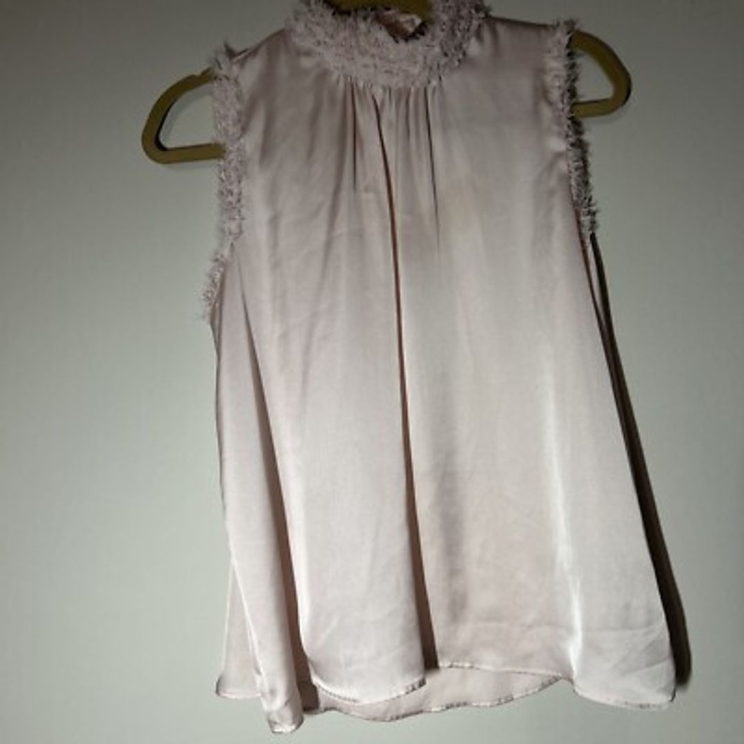 Zara Pink Sleeveless Blouse #9