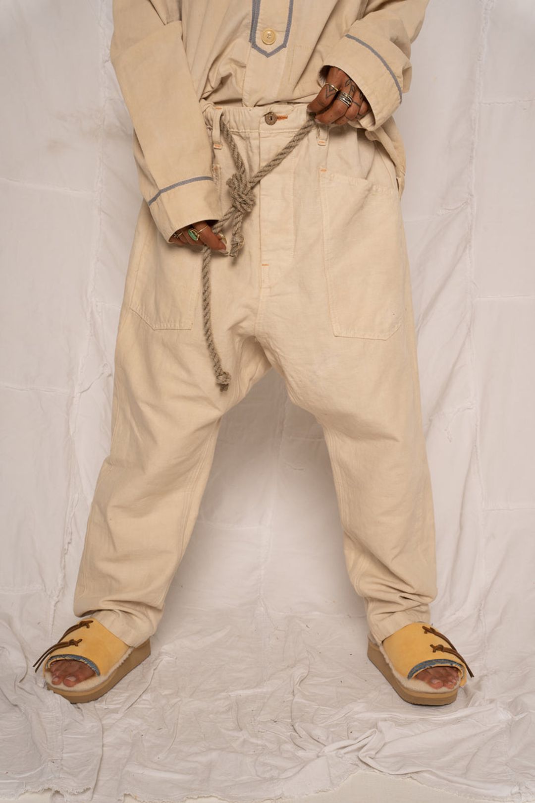 P63 Fatigue Military Hemp/Organic Cotton Uneven Dye Stone