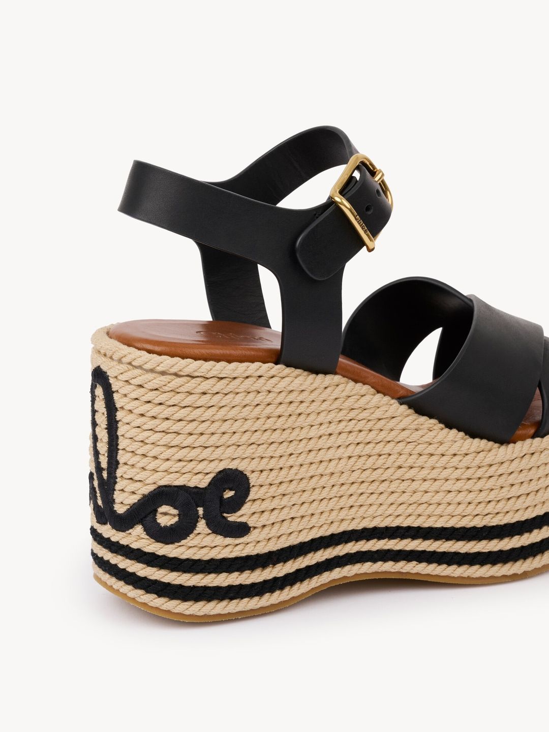 CHLOÉ Black Piia Wedge Heeled Sandals #5