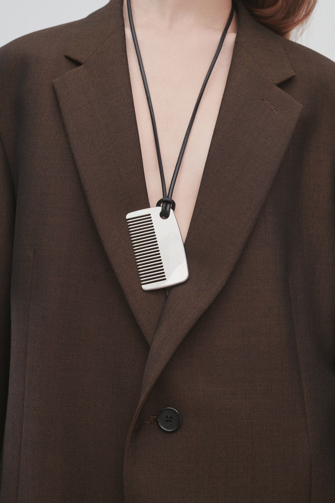 Comb in Brass and Leather #2