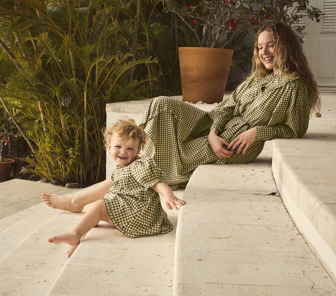 HMD -- PARIS DRESS -- OLIVE GINGHAM #3