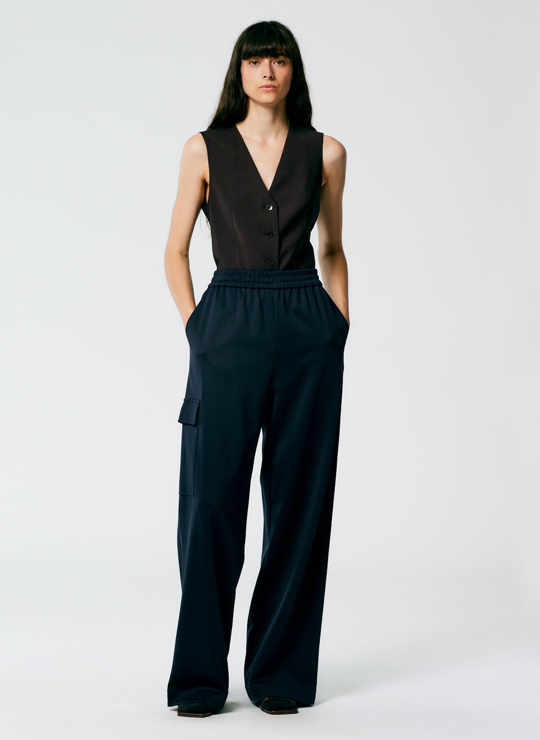Active Knit Wide Leg Pull On Pant