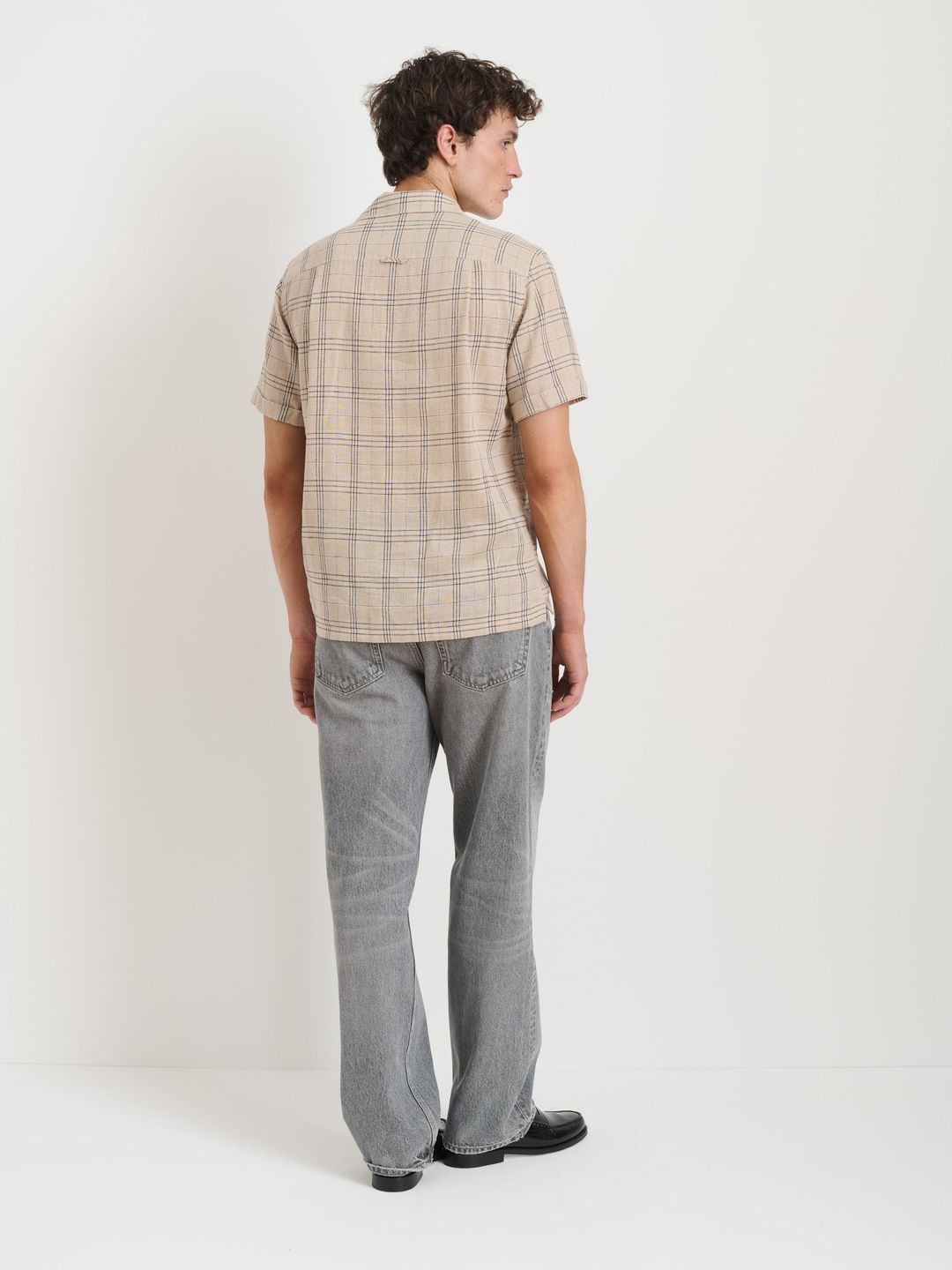 Camp Shirt In Flax Plaid #4