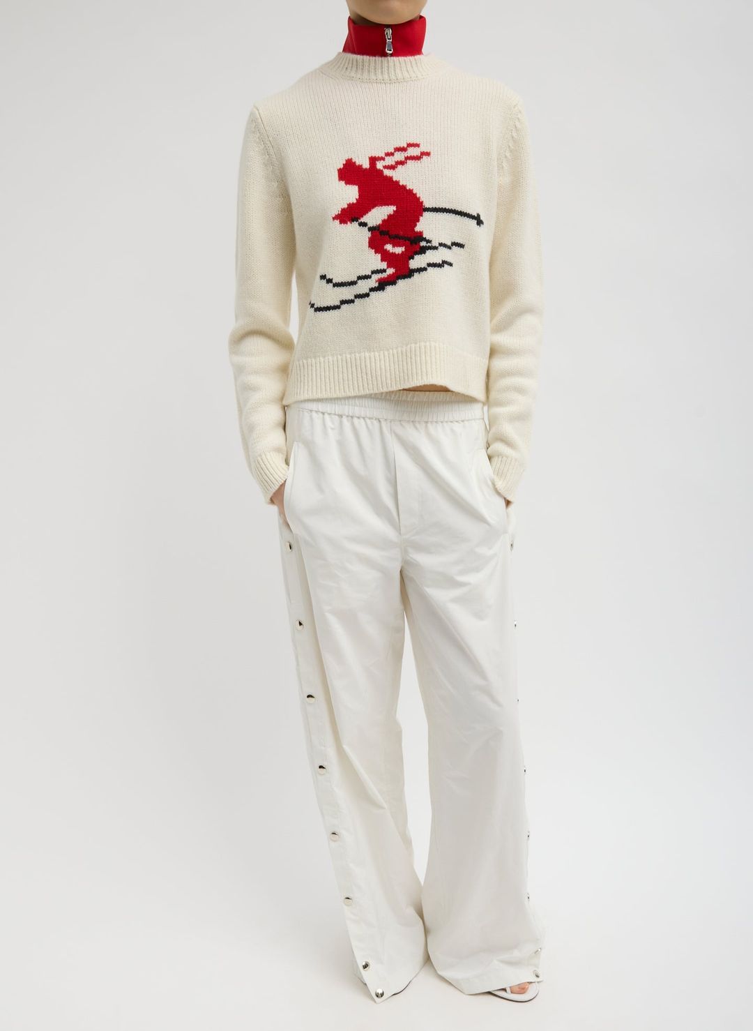 Soft Wool Ski Shrunken Sweater #3