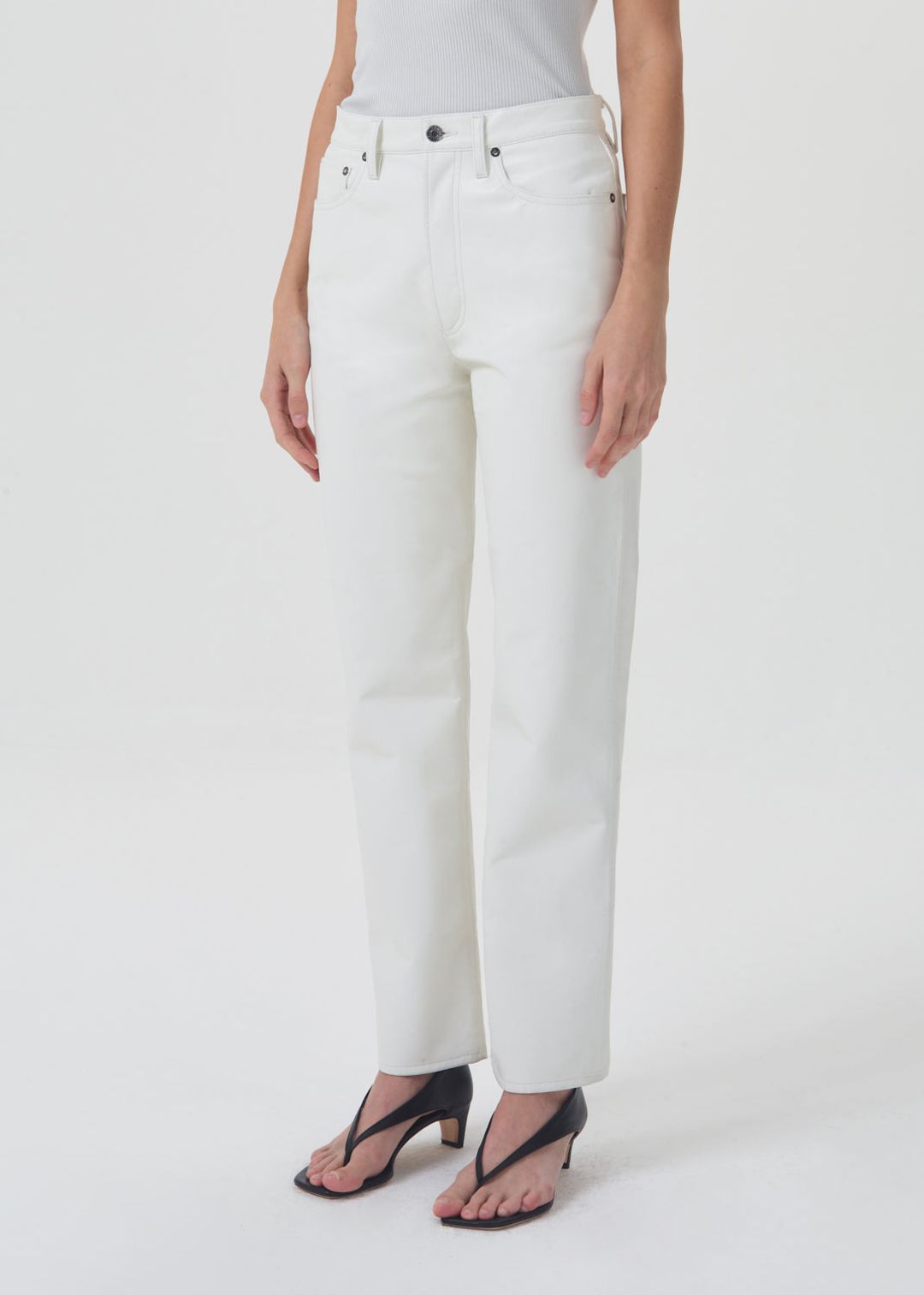 Recycled Leather 90's Pinch Waist in Lace #4