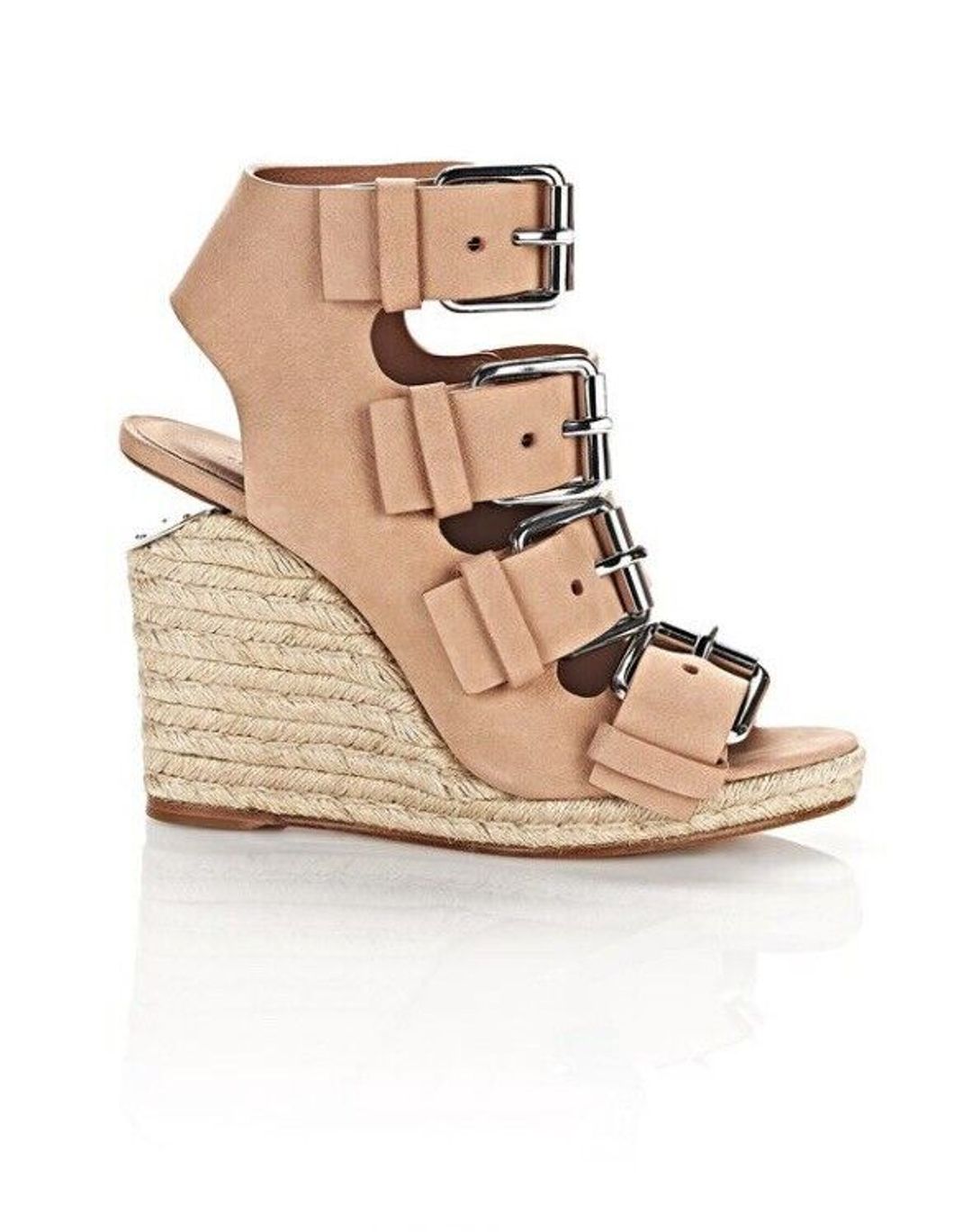 ‘JO’ BUCKLE WEDGE SANDALS/ BLUSH New!! SIZE 39 - 8.5M #4