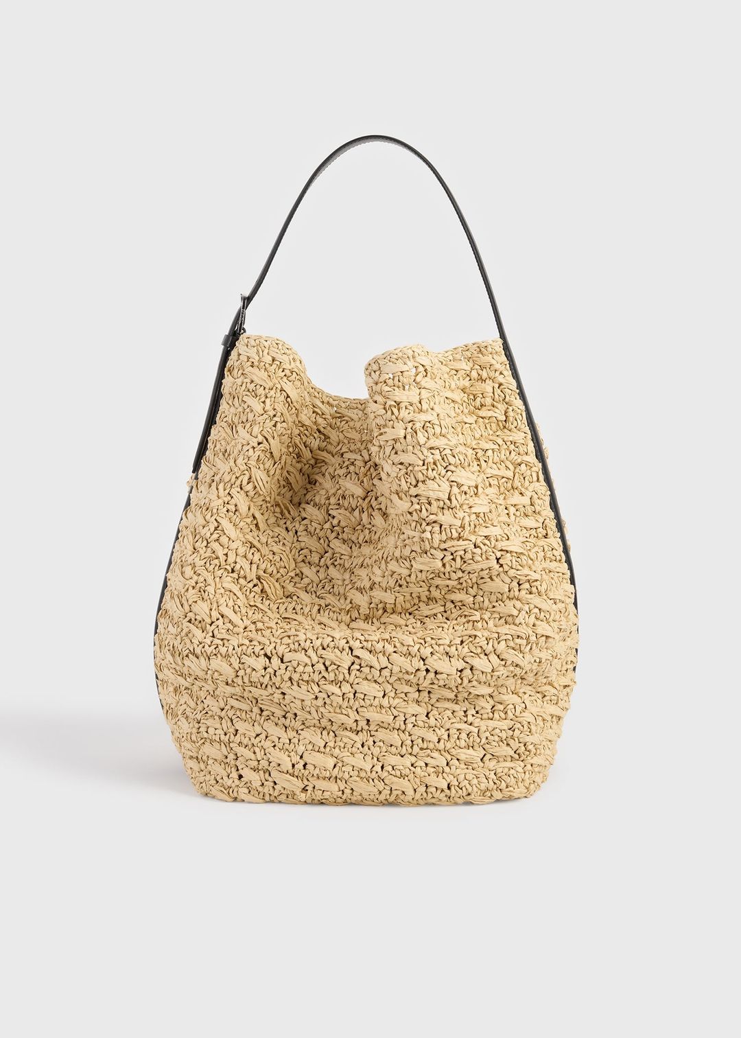 Belted paper raffia tote natural #8