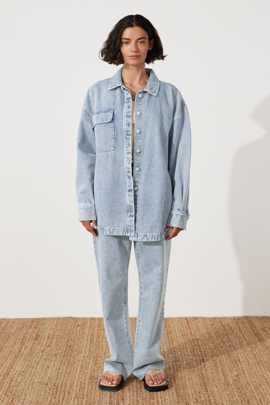 Recycled Cotton Jacket - Light Wash
