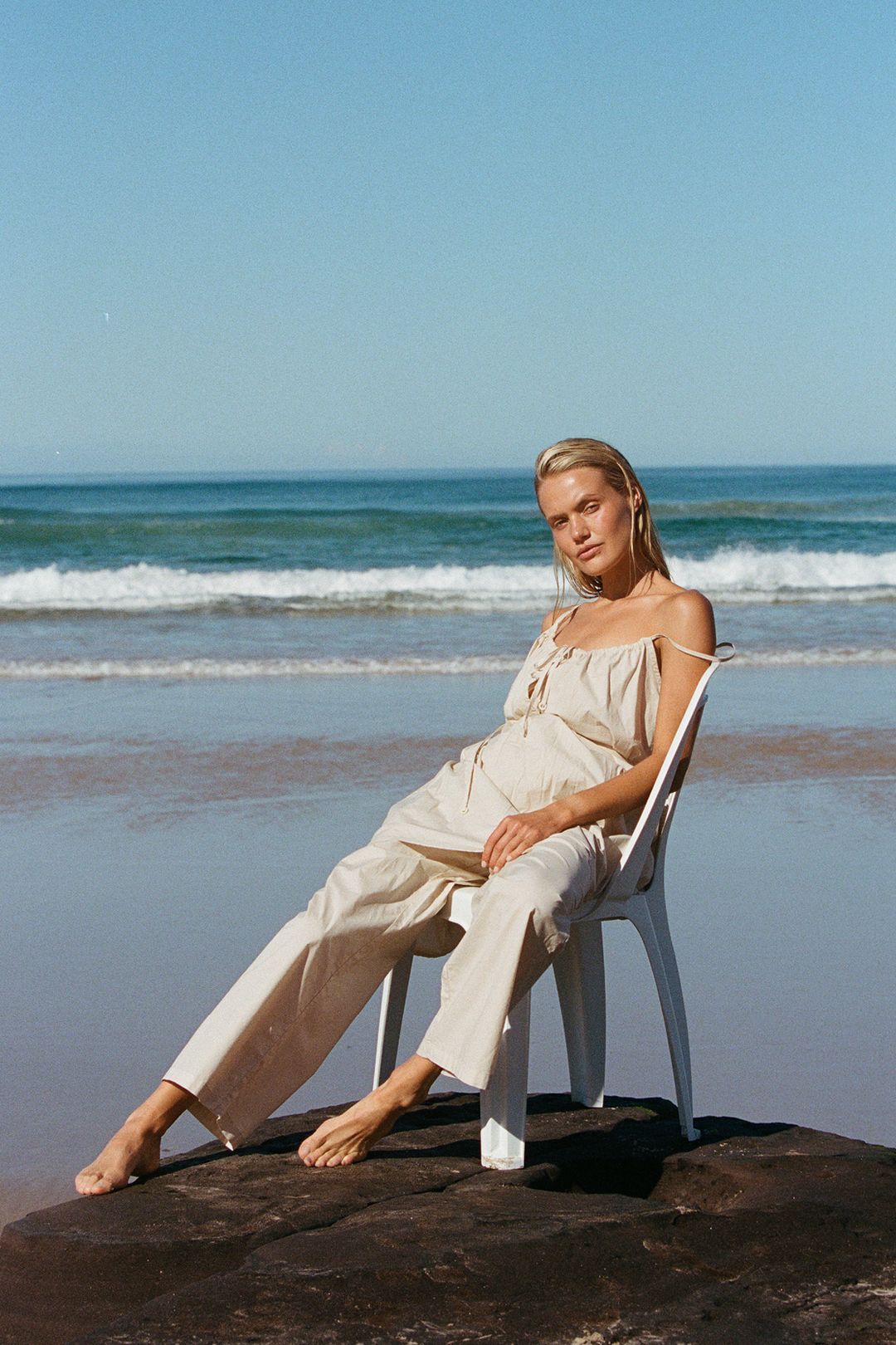 Cotton Poplin Dress - Husk #7