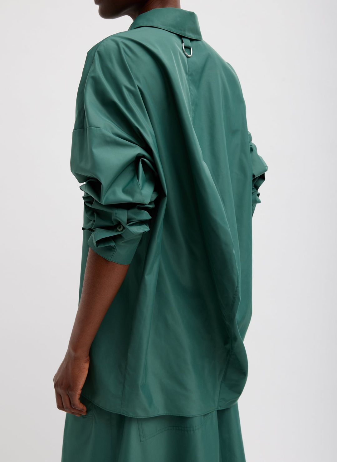 Italian Sporty Nylon Shirt With Cocoon Back #4