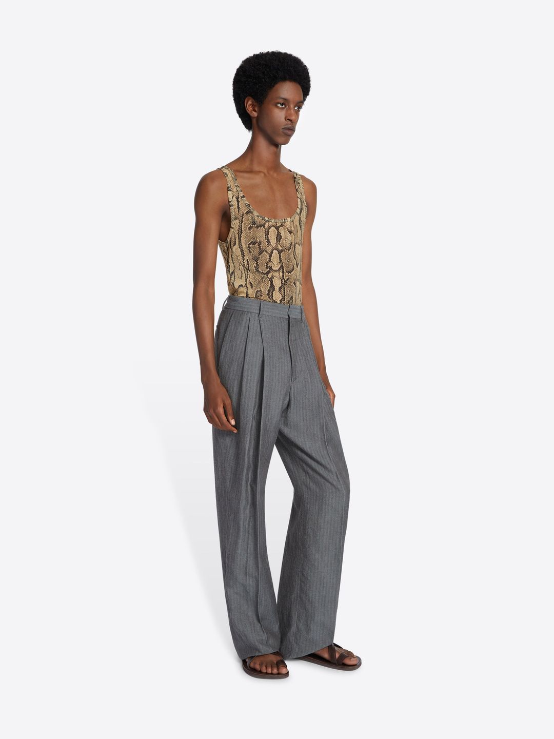 Linen straight pants #3