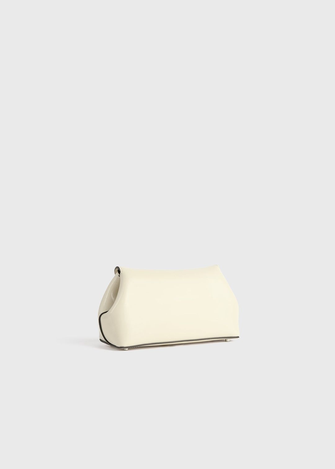 Mini T-lock naplack clutch milk #8