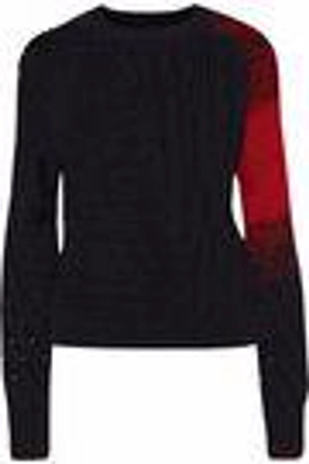 Patchwork Cable-knit Crewneck Wool Sweater In Black #5